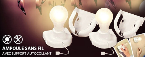 Lot d'ampoule sans fil portable