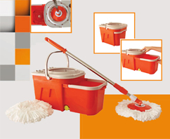 Balai Magique Pro + Seau Essoreur + Têtes Microfibres