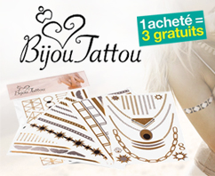 KIT 4 TATOUAGES BIJOUX EPHEMERES 1 KIT ACHETE = 3 KITS OFFERTS