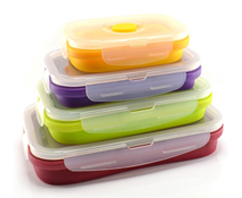 Kit 4 boites en silicone rétractables + Lot 3 Boules Fraîcheurs OFFERT