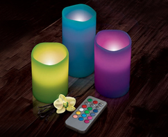 Set de 3 Bougies LED