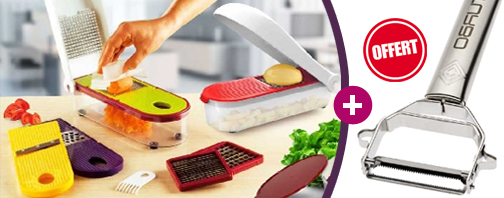 Coupe Légumes Plus 5en1 + Eplucheur Premium OFFERT
