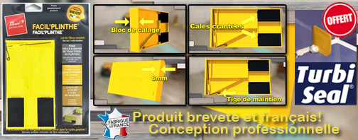 Kit de 2 Facil'Plinthe + Kit joints silicone Turbi Seal