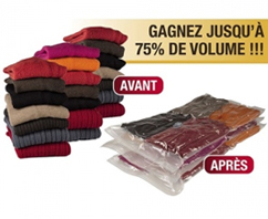 8 Housses de rangement sous vide 1 lot acheté = 1 lot offert