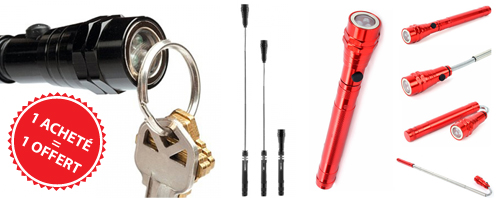 Lampe de poche télescopique 1 Achetée = 1 Offerte