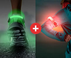Pack Running - Brassard et talonnière de sécurité Led
