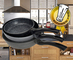 Kitchen Pro - Lot Poêle/Sauteuse en pierre